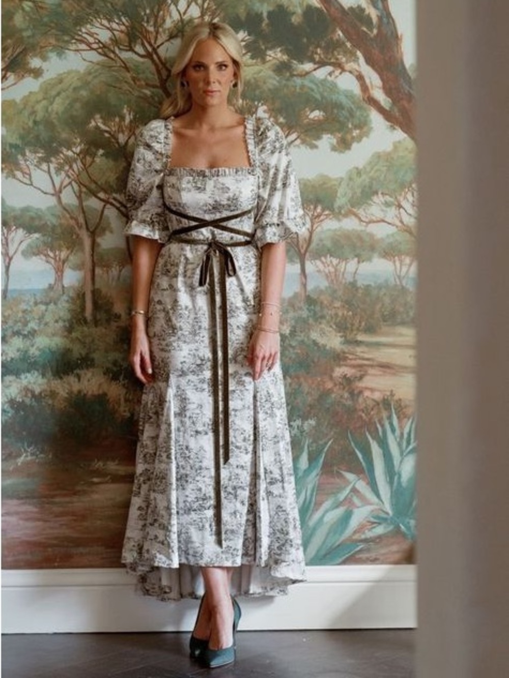 Antonio Melani x Nicola Bathie Hallie Toile Jacquard Dress
